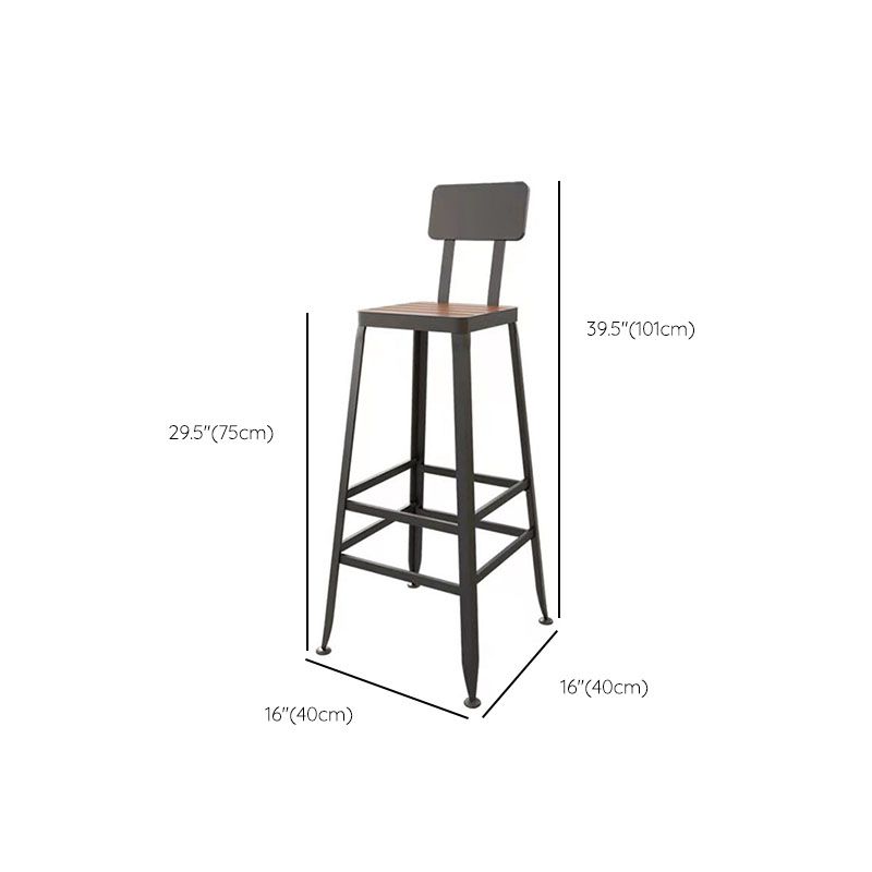 Industrial Pub Set with Fixed Table 1/5 Pieces Rectangle Bar Table Set