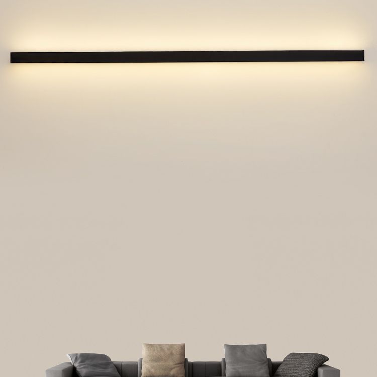 Linear Shape Metal Wall Lighting Idea Modern Style 1 Light Wall Sconce Lighting