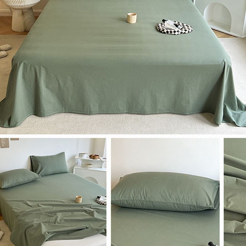 Solid Color Bed Sheet Set Standard Deep Pocket Sheet 1 and 3 Piece