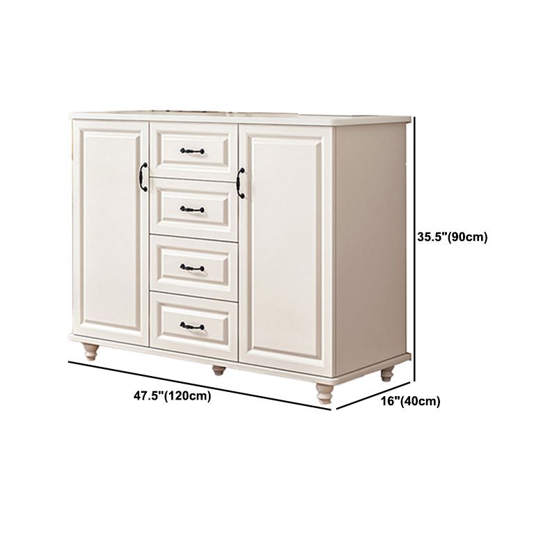 Mid-Century Modern Accent Cabinet Square Storage Cabinet with Drawer