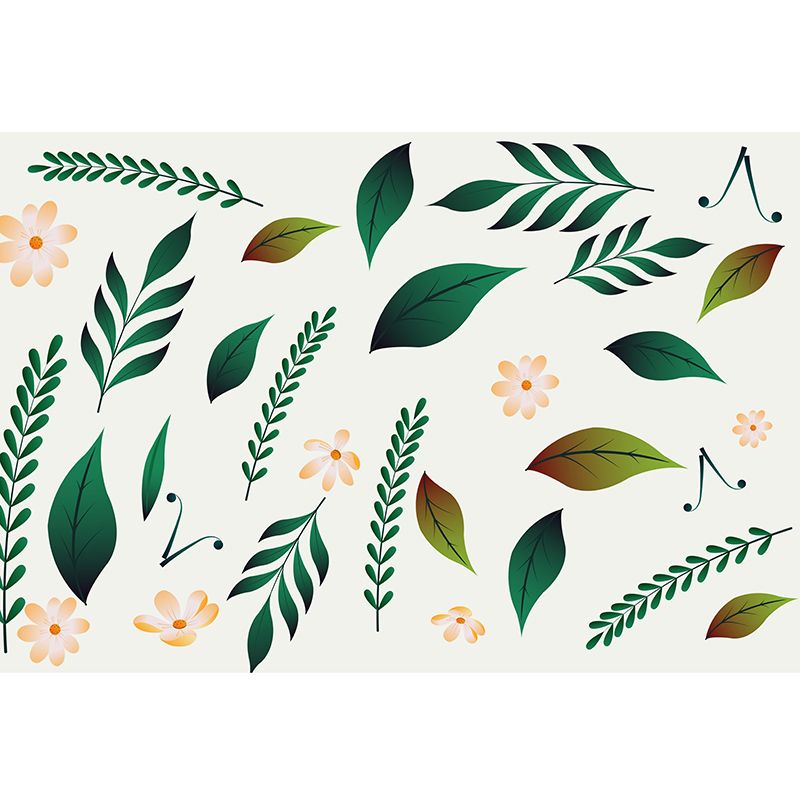 Eco-friendly Wall Mural Tropical Plants Decorative Wall Covering