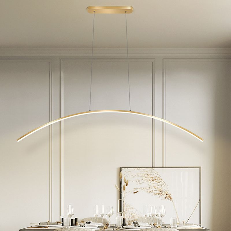 Golden Ceiling Light Contemporary LED Kitchen Island Lighting for Foyer