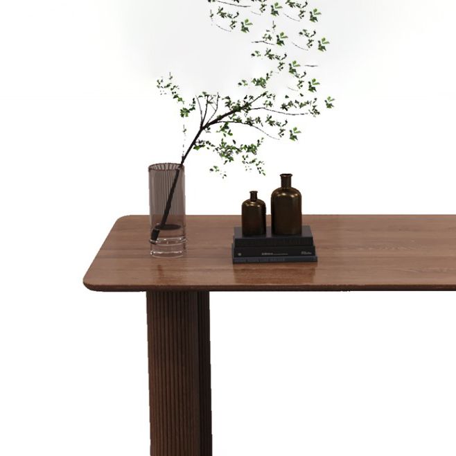 Contemporary Rectangle Dining Table Pine Solid Wood Table for Dining Room