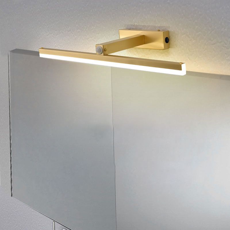 Contemporary Minimalism Style LED Copper Inductive Vanity Wall Lighting Light for Bathroom