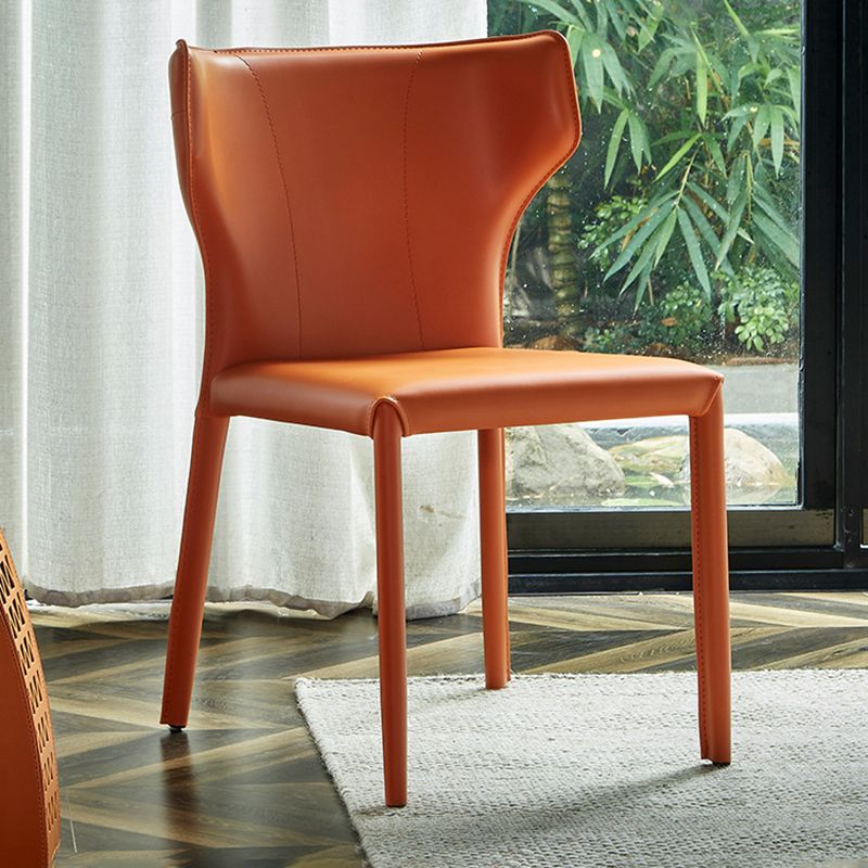 Dining Room Upholstered Chair Leather Kitchen Wingback Chair