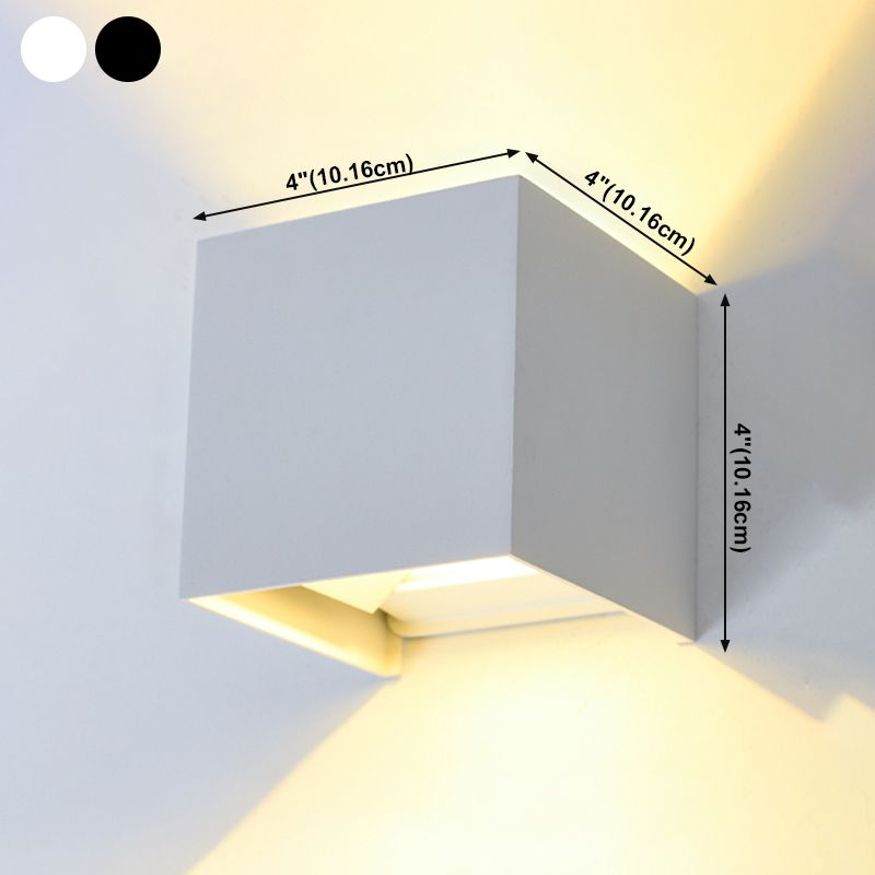 Quadratische Leuchtenleuchte moderne LED -LED -Wandbeleuchtung im Freien