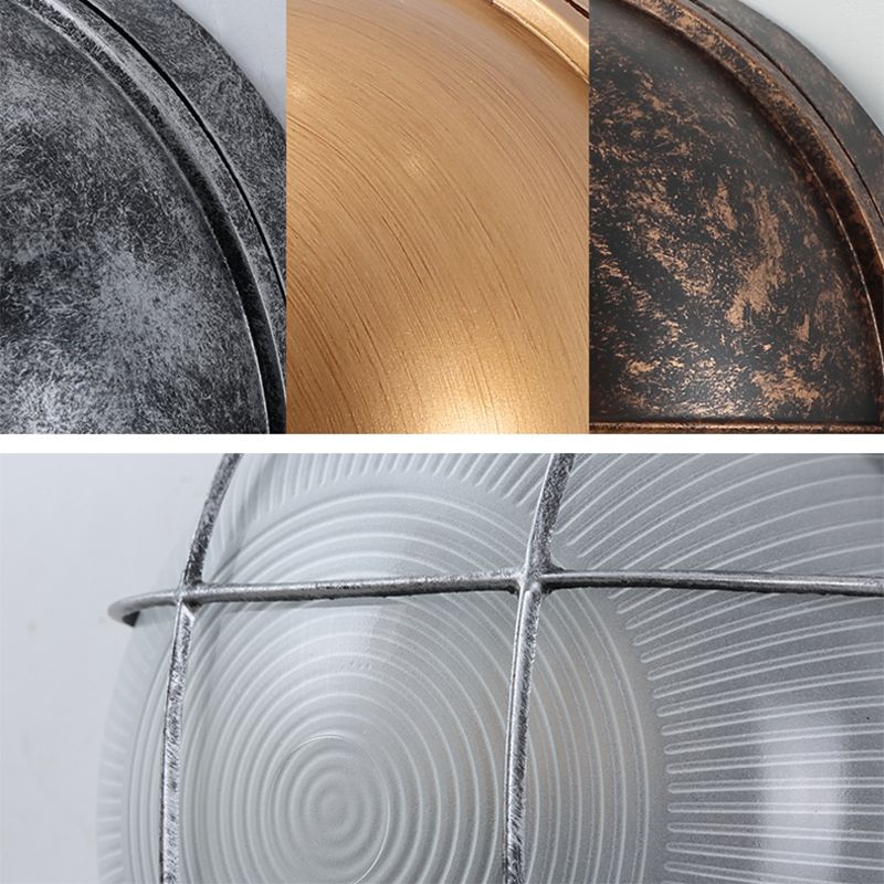 Retro Flush Mount Ceiling Light Bowl Shape Ceiling Lamp for Balcony