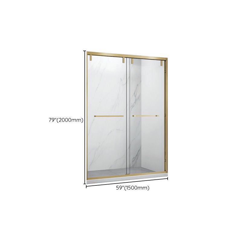 Semi Frameless Dual Move Shower Screen Clear Glass Shower Door