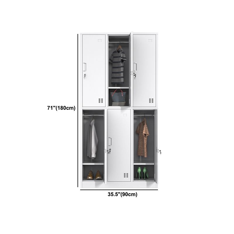 Metal Contemporary Cabinet for Home White Steel Storage Cabinet