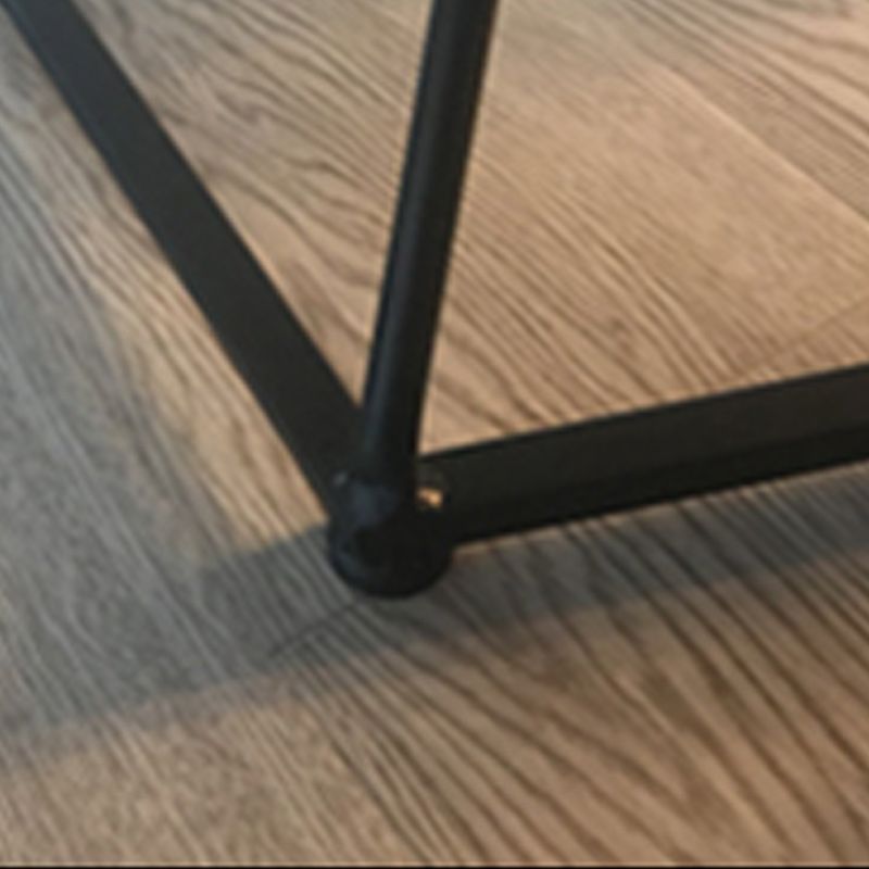 Mid-Century Modern Iron Coffee Table Cross Legs Cocktail Table for Home