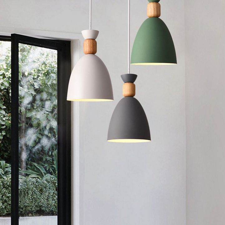 Posaborador de iluminación blanca sombreada fijación de iluminación de metal de estilo nórdico para comedor para comedor