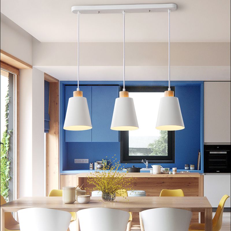 Multi Light Barrel suspendu pendant moderne Metal Metal Sanging Lighting pour le salon