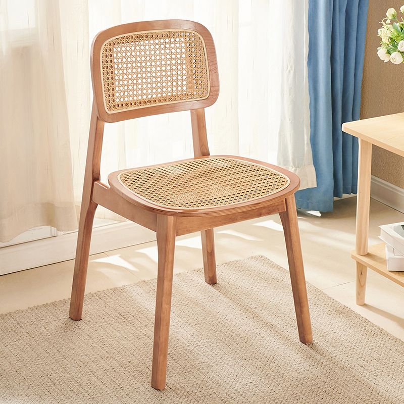 Contemporary Solid Wood Indoor Open Back Armless Dining Chair