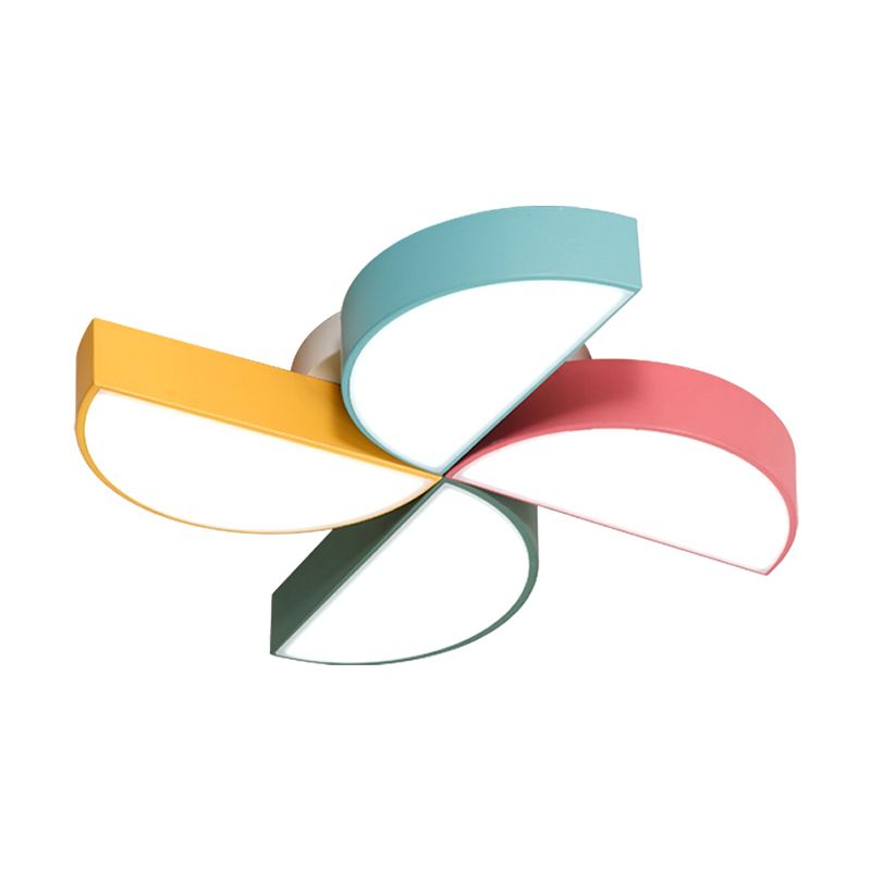 Plafoniera a forma di mulino a vento giocattolo in metallo Sala di cura Plafoniera a incasso multicolore a cartoni animati