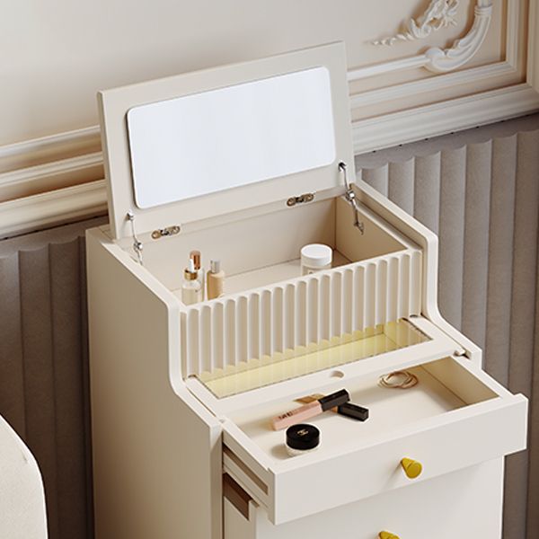 Contemporary Solid Wood Dressing Table Stool Set 2 Drawer Make-up Vanity