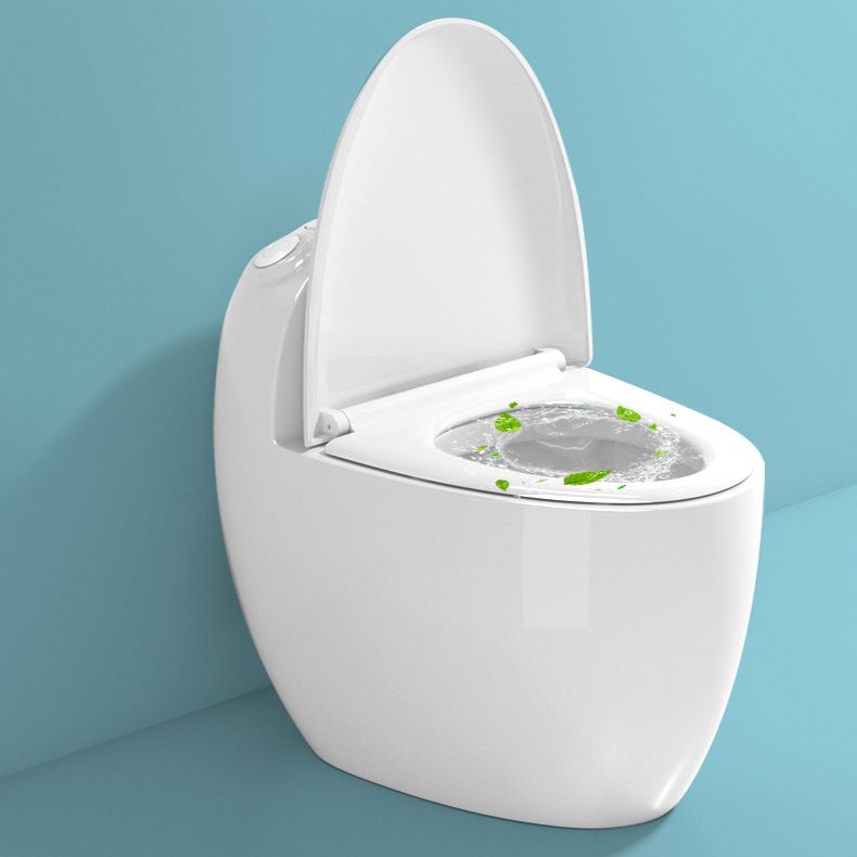 Floor Mount Flush Toilet Concealed Tank Modern One-Piece Toilet with Slow Close Seat