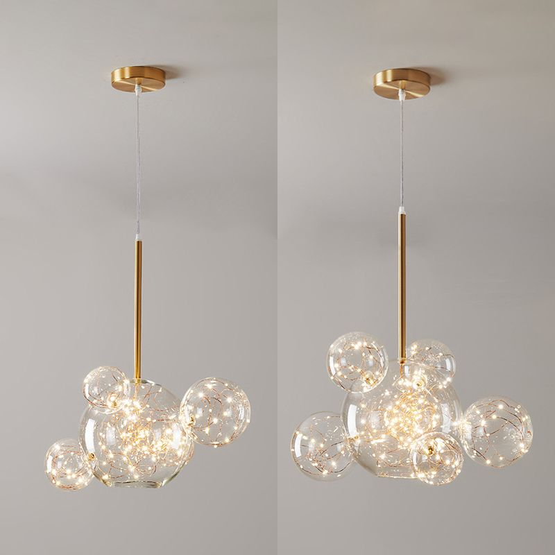 Multi-Lights Round Shade Modern Simple LED Style Hanging Ceiling Lights