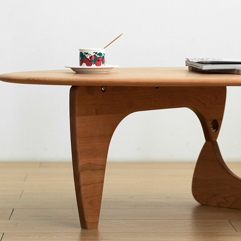Abstract Coffee Table Contemporary Solid Wood Cocktail Table