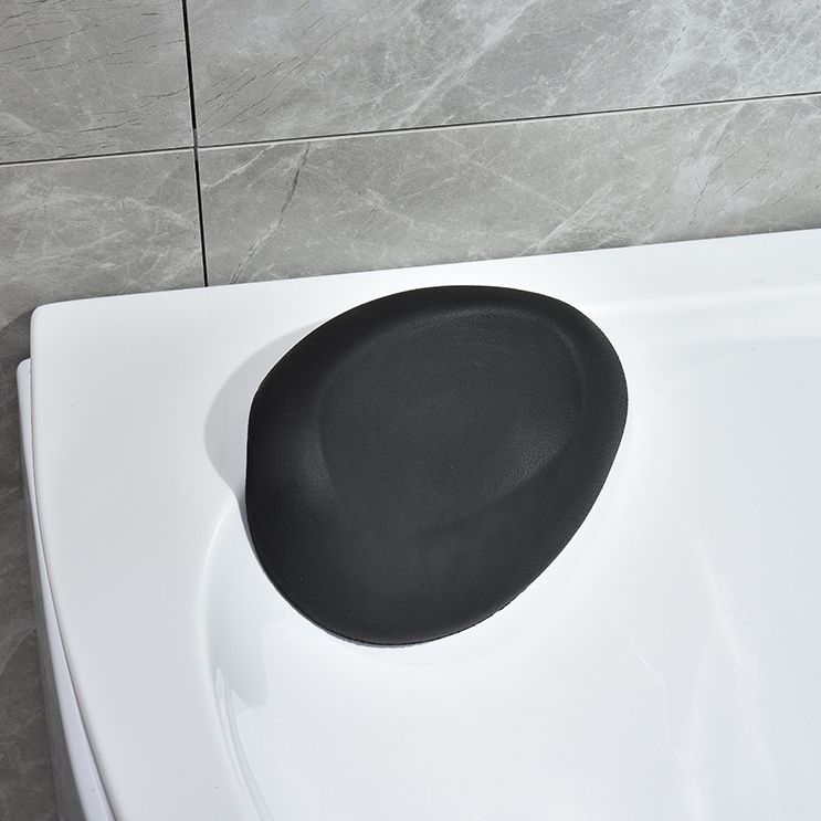 Flat Bottom Soaking Bathtub Antique Finish Corner Modern Bath Tub