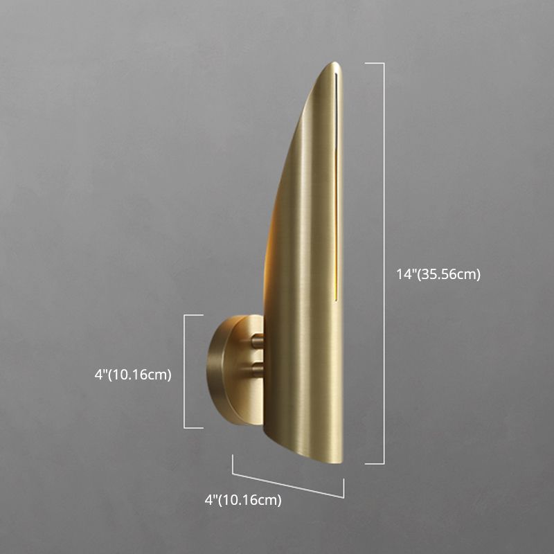 Shaded Metal Sconce Light Fixture Contemporary Wall Mounted Light Fixture for Bedroom