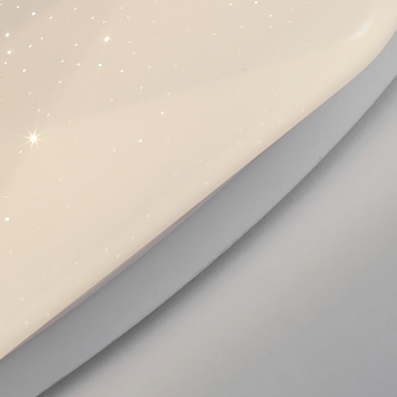 Modern Style Geometry Ceiling Light Metal 1 Light Ceiling Lamp for Bedroom in White