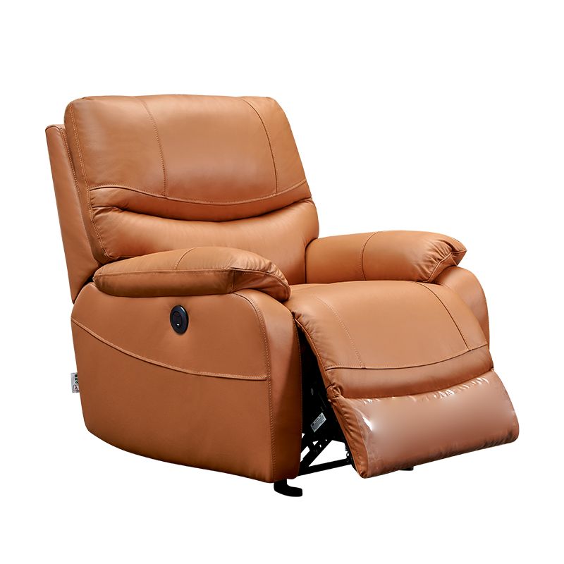 Genuine Leather Standard Recliner Power-Push Botton Recliners