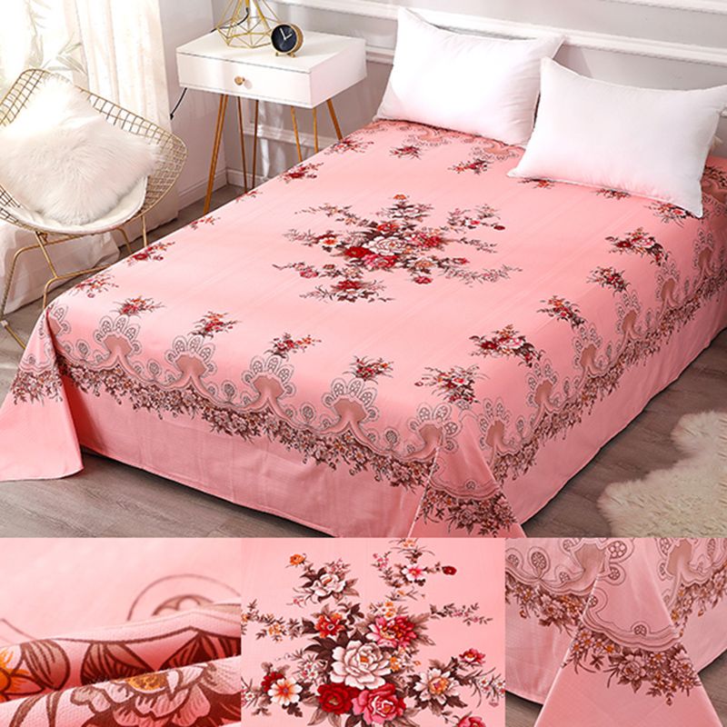 Sheet Sets Cotton Floral Printed Breathable Wrinkle Resistant Super Soft Bed Sheet Set