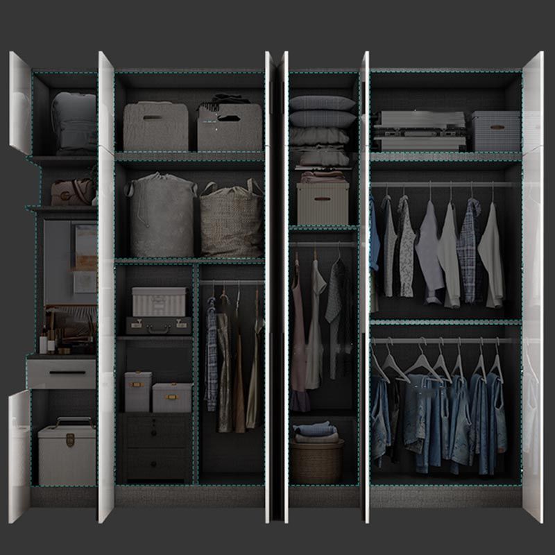 Modern Style Wooden Wardrobe White Colour Wardrobe Closet for Bedroom
