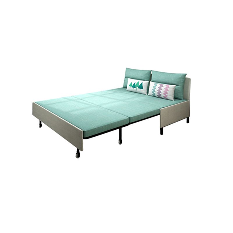 31.88" Wide Linen Sleeper Sofa Green Sofa Bed with Pillow Back