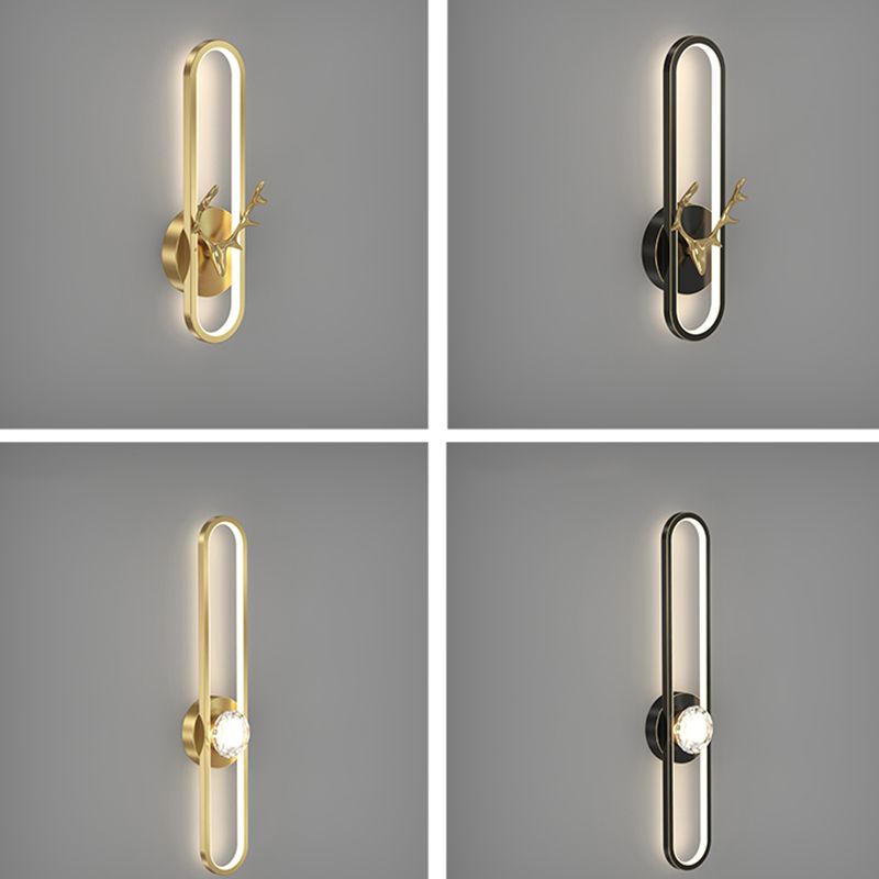 Brass Geometric Wall Light Nordic Style LED Wall Sconce for Living Room