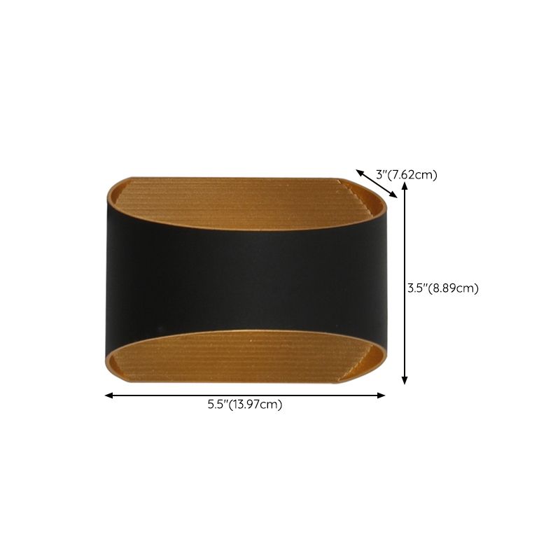 Modern Style Wall Sconce Metal 2 Light Sconces in Black for Outdoor