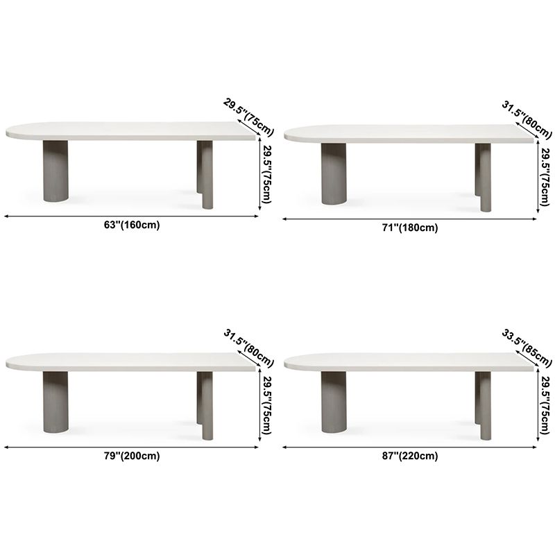 Mesa de comedor de madera maciza para el hogar de estilo moderno, mesa de forma libre con base de 3 patas