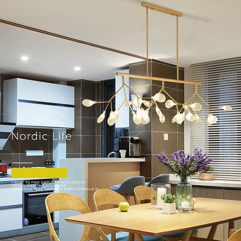 Contemporary Dining Room Lighting 27-Light Sputnik Island Lamp