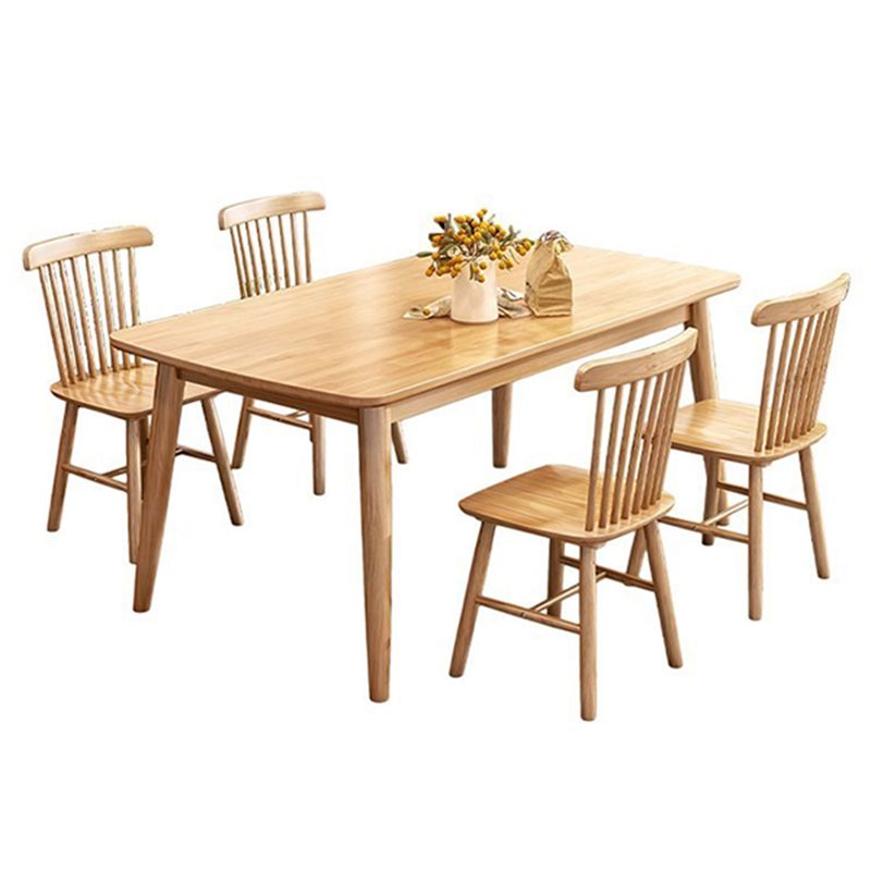 Mesa de comedor estándar industrial Rectángulo Mesa de comedor de madera maciza para cocina