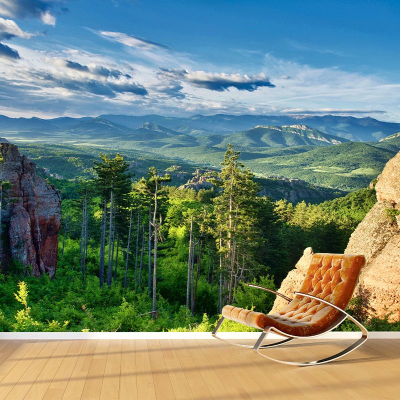 Contemporary Photography Style Forest Mural Wallpaper Mildew Resistant for Home Decor