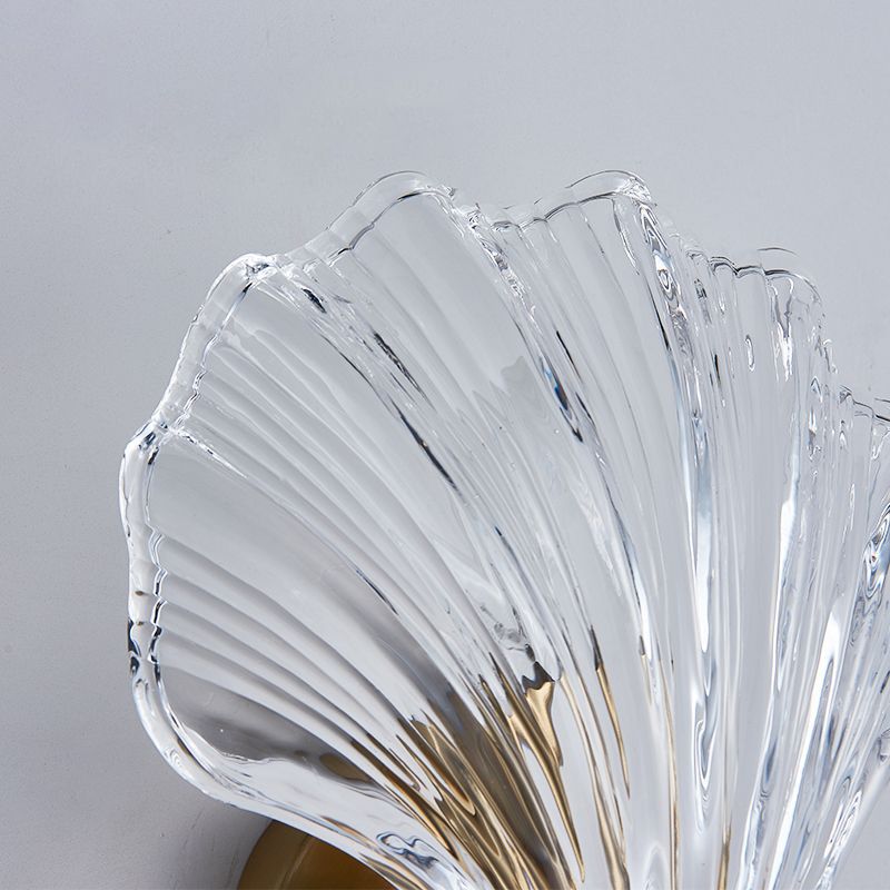 Contemporary Single Brass Bathroom Vanity Light LED Glass Shaded Bath Bar