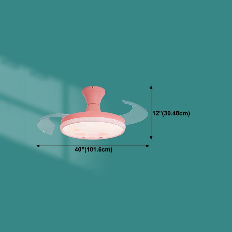Camera per bambini LED LAMPA LAMPA LAMPARE CONTROLLA DI CONTROLLA DI CONTENIONE SEMI-FLUSH con lama invisibile