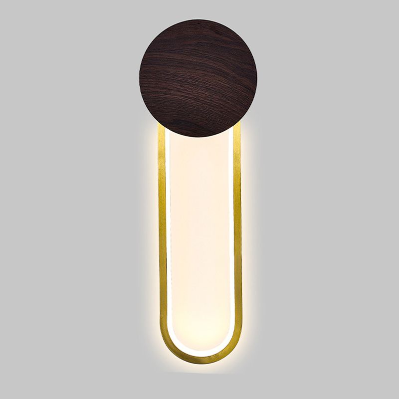 Metal Geometric Shape Wall Lighting Modern Style 1 Light Wall Mounted Light Fixture