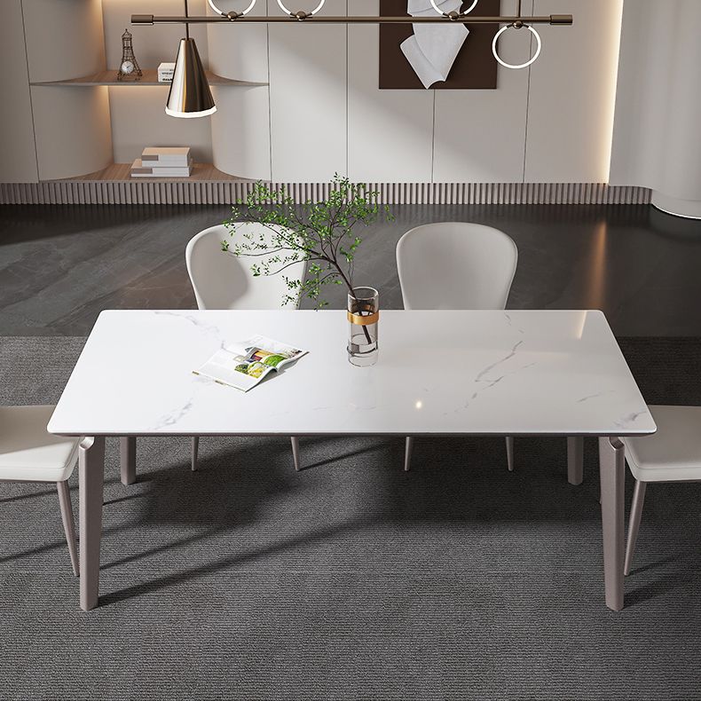 Mesa de comedor rectangular de mediados de siglo Muebles para el comedor de piedra muebles para el hogar