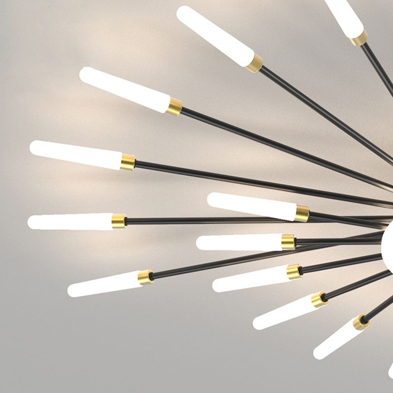 Plafonnier encastré Spoutnik en or noir, nouveau plafonnier moderne en acrylique pour le salon