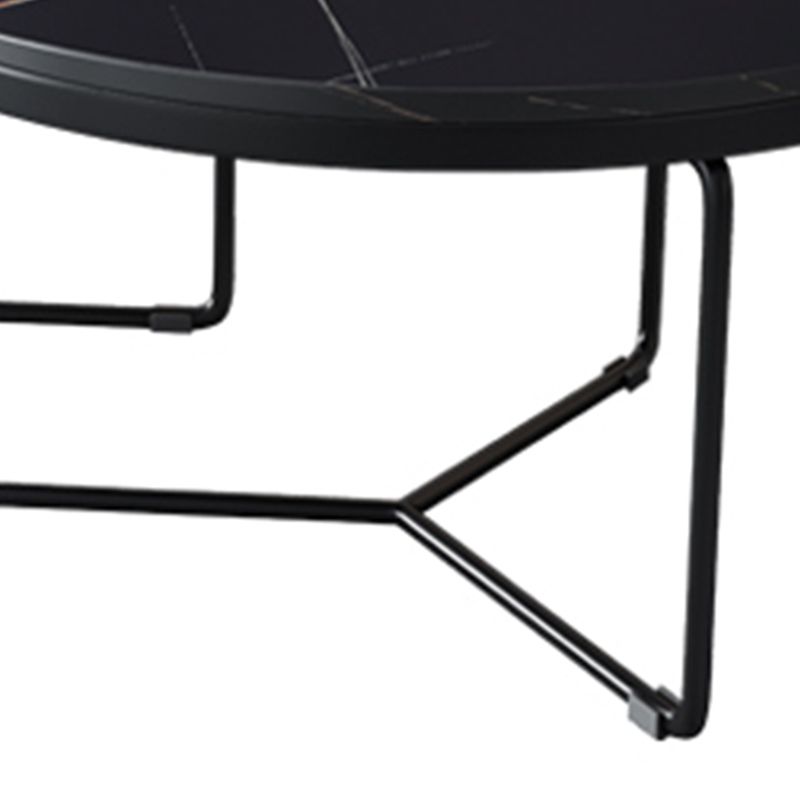 Round Slate Coffee Table Minimalist Coffee Table for Living Room