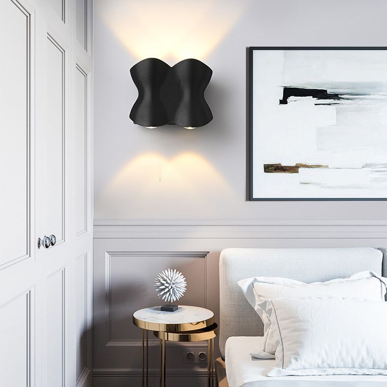 Matte Black Metal Simplicidad LED LECH LEAP LECHE MODERNA DEL ALTO MODERNO LUCHAS DE ACONCE