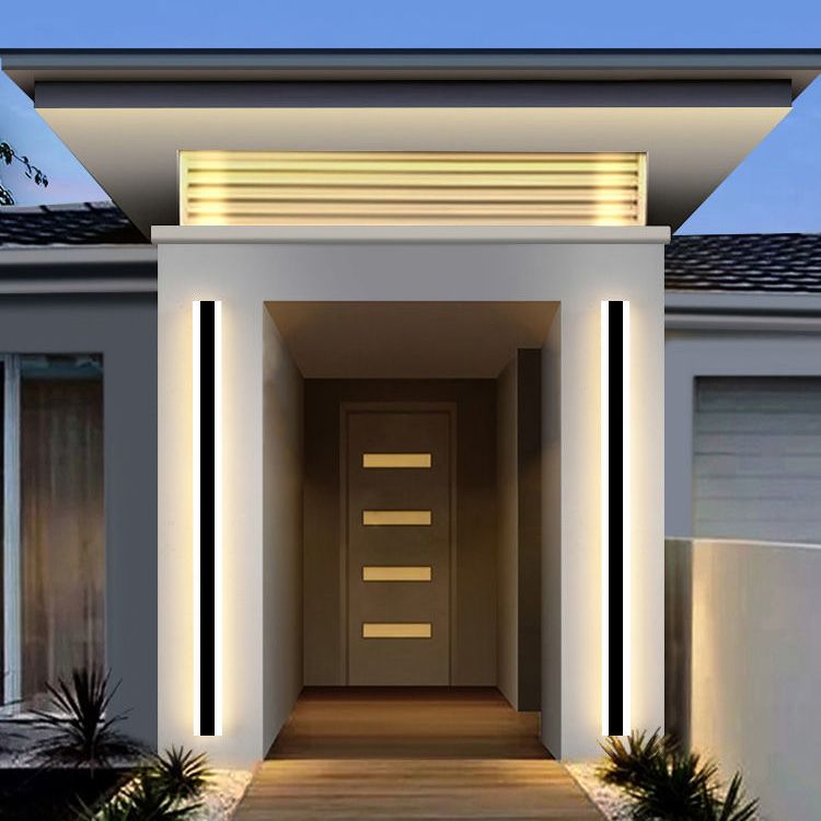 Luces de apliques de pared lineal contemporánea 1 Light Light Light Accesorio con sombra acrílica