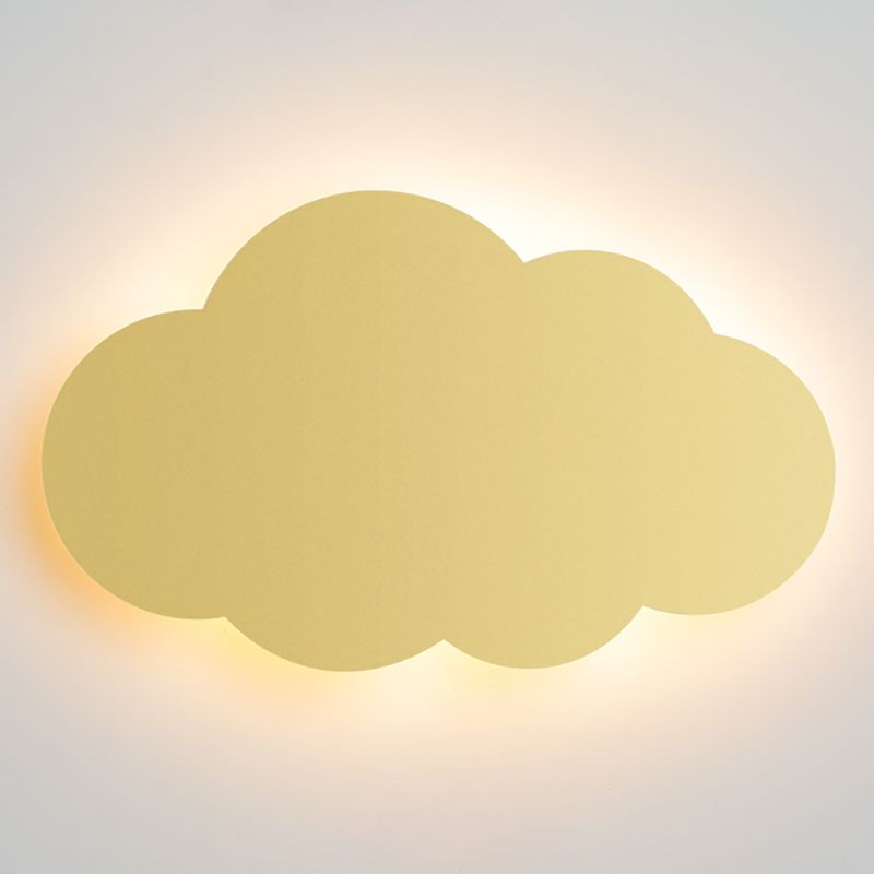 Modern Style Cloud Shape Wall Sconce Metal 1 Light Wall Light for Children's Room