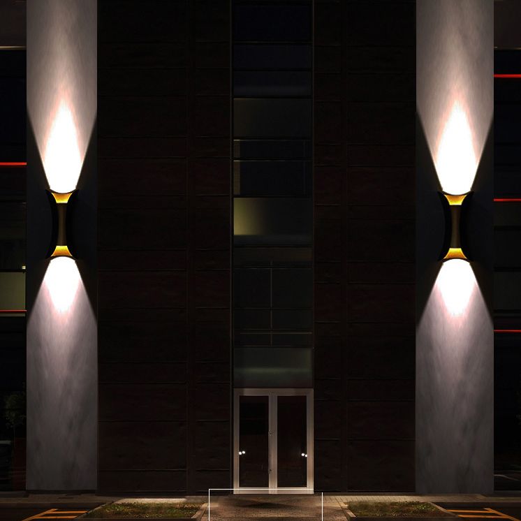 Moderner minimalistischer Stil nach oben und unten LED Wandleuchte Metal 2 Lichter Wandleuchten