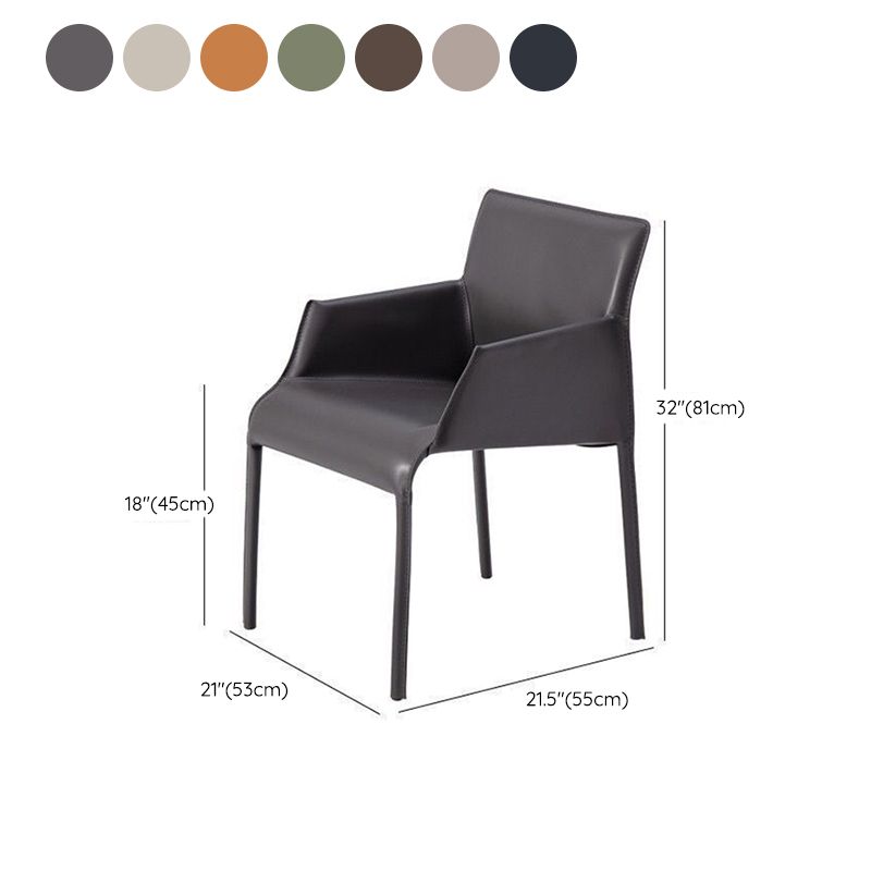 Home Faux Leather Side Chair Dining Room Parsons Dining Armchair