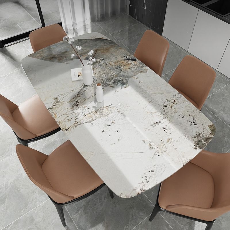 Modern Dining Table Rectangle Dining Sintered Stone Table for Restaurant