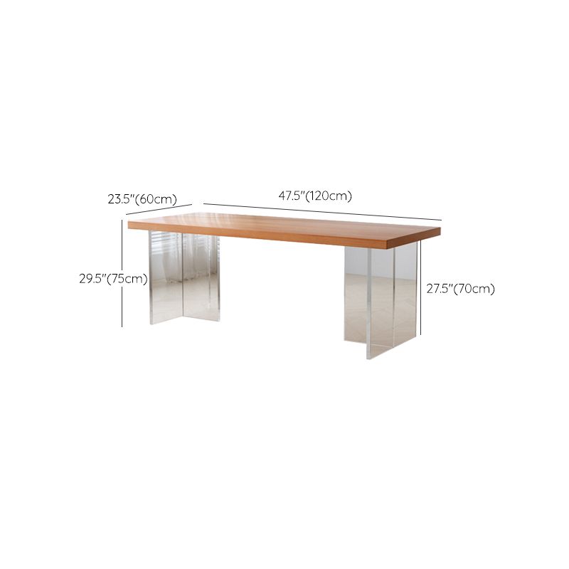 Modern 1/2/5 Pieces Dining Set Rectangle Pine Wood Dining Table for Dining Room Cafe