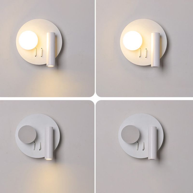 Lampe murale à LED blanche en acrylique dans la lumière murale de lecture en aluminium de style créatif moderne pour chambre à coucher