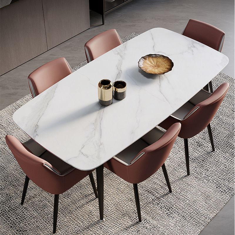 Accueil Fauteuil contemporain Chaise de salle à manger en métal à dossier Parsons avec coussin